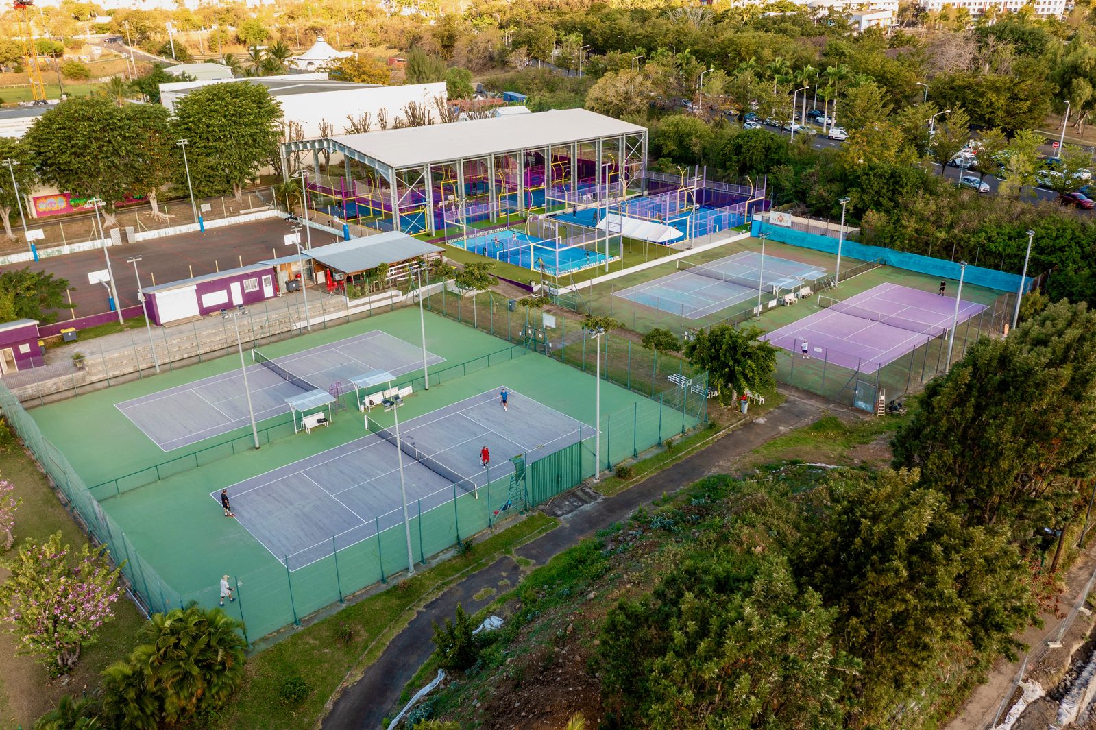 Vue aérienne du Tennis et Padel Club de Champ Fleuri