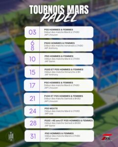 mars 2026 padel